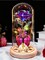 Beferr Birthday Gifts for Women Galaxy Glass Rose Forever Preserved Flowers for Delivery Light Up Rose in Glass Dome Mothers Day Butterfly Gifts for Mom Wife Grandma Her Daughter Girlfriend